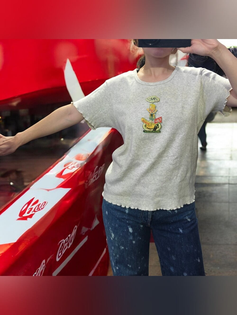 Vintage Lettuce edge Coca cola Tshirt XL